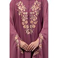 Designer Irani Kaftan with embroidery work- Mauve Pink